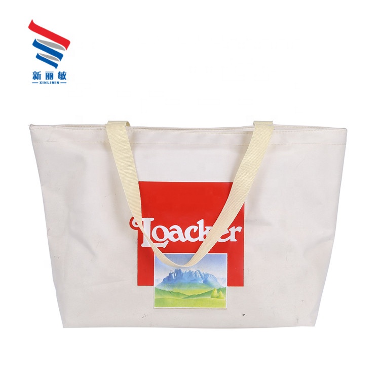 Custom personalized logo wholesale sublimation blank canvas tote bags