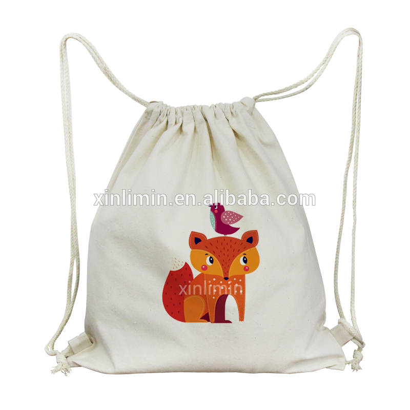 China manufacturer Reusable Cotton Canvas Shopping Bag canvas bag drawstring bag