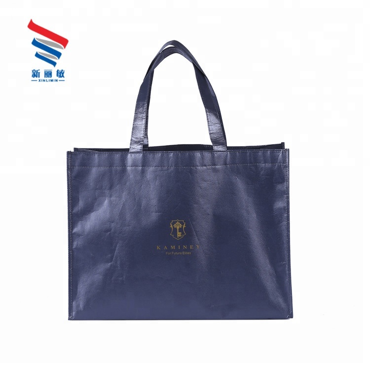 OEM ultrasonic reusable pp nonwoven laminated shopping bag with customized logo