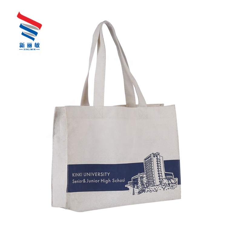 Custom wholesale eco canvas tote gift shopping bag with gusset