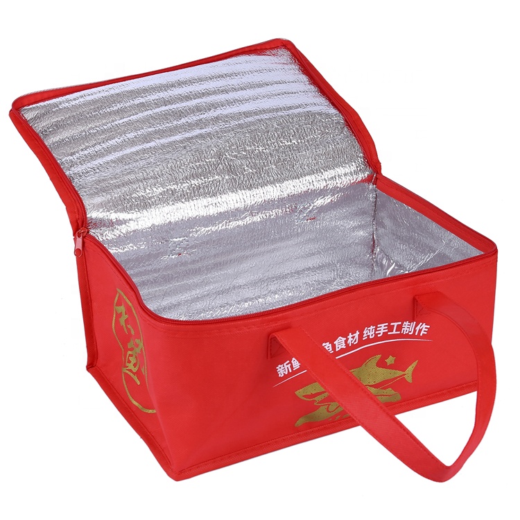 Manufacturer wholesale blue heavy duty insulated fish non woven cooler bags