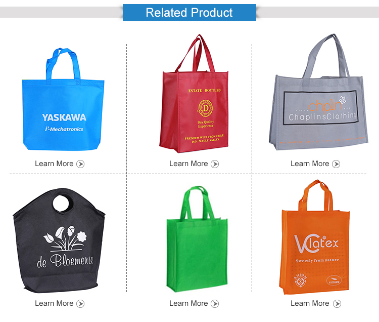 Factory new design laminated pp non woven shopping bag Custom Printed Logo Non Woven Bag Shopping Handle Bag